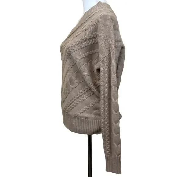 L'Agence Zoey one shoulder cable sweater, medium, minimalist, classic, simple - Picture 4 of 6